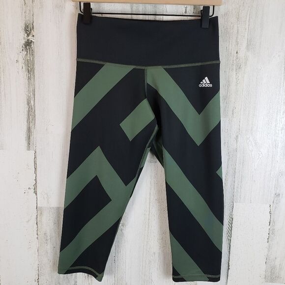 Adidas Climalite Cropped Leggings Sz S - Picture 1 of 5